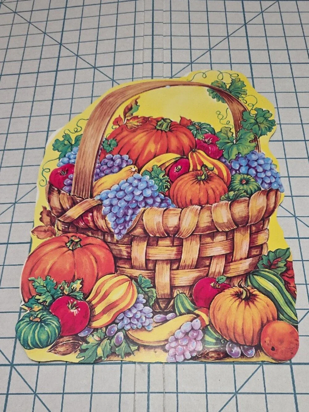 Autumn Harvest Basket Decorative Die-Cut - Double-sided 10.25